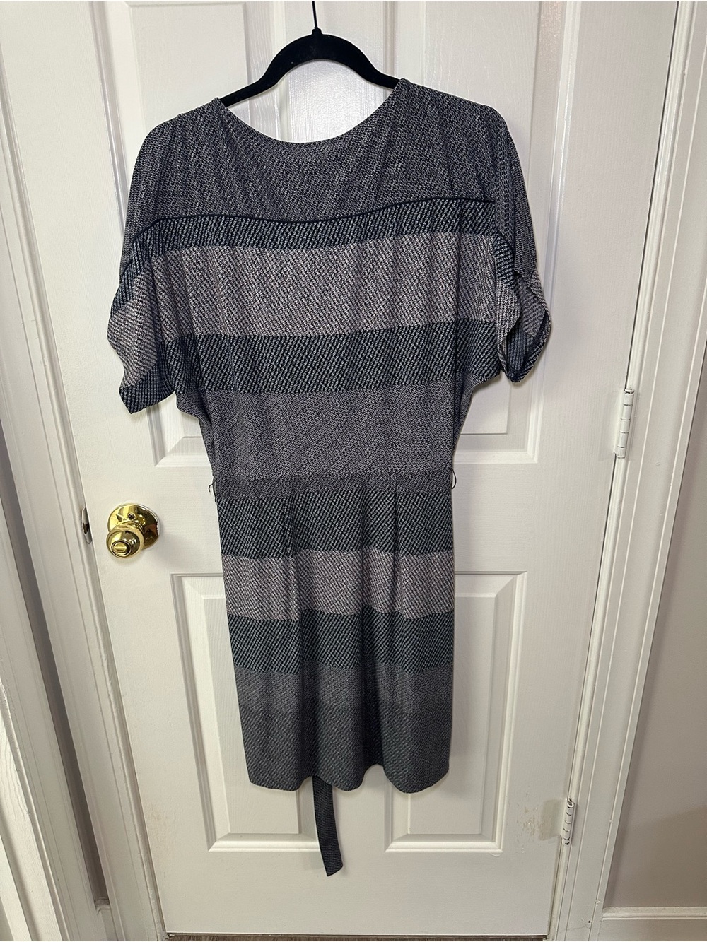 BCBGMaxAzria Gray Striped Midi Dress - Picture 2 of 3